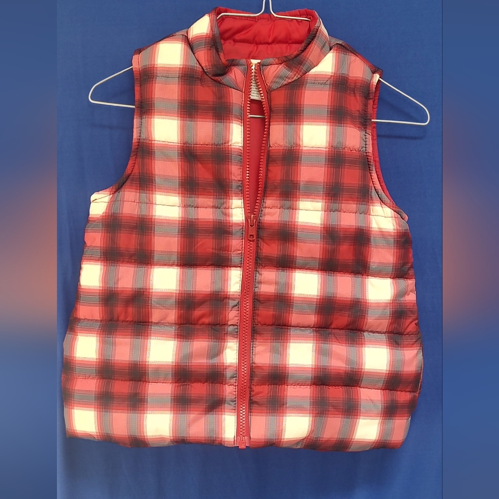 Gymboree Kids Red and Black Checkered Vest